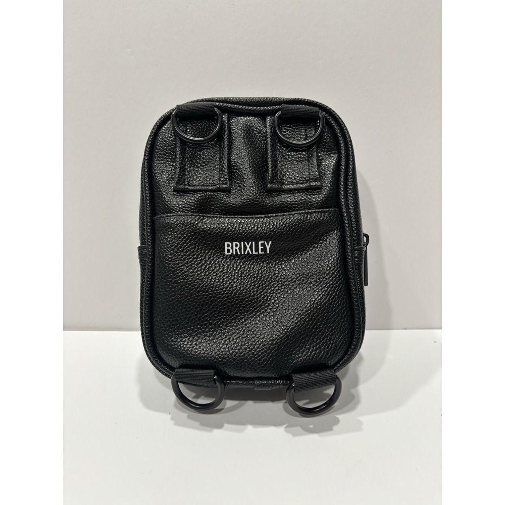 Brixley Black Leather Crossbody Bag Chic Travel City Minimalist